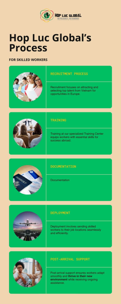 Hop Luc Global 5-step process deploying Vietnamese skilled workers for Europe