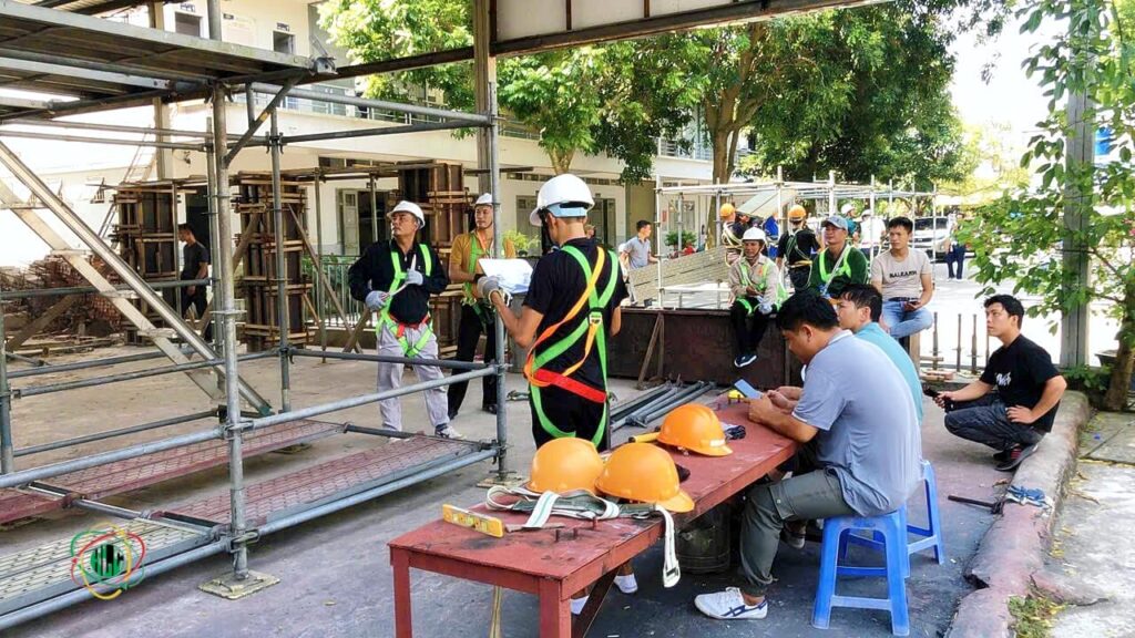 Vietnamese candidates training in welding and language at Hop Luc Global Center