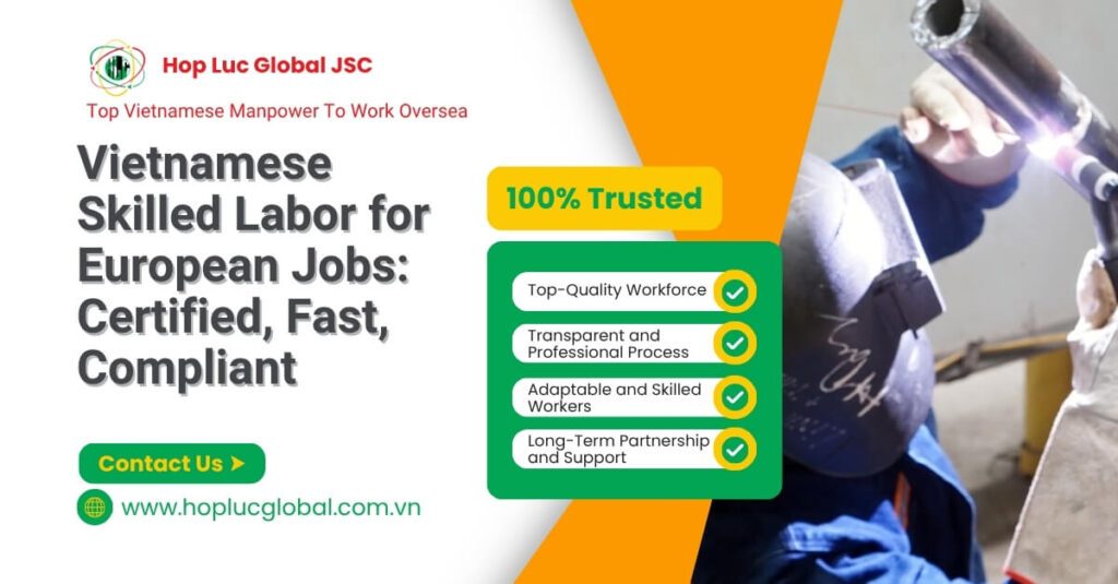 Certified Vietnamese skilled labor for Europe working on European construction site