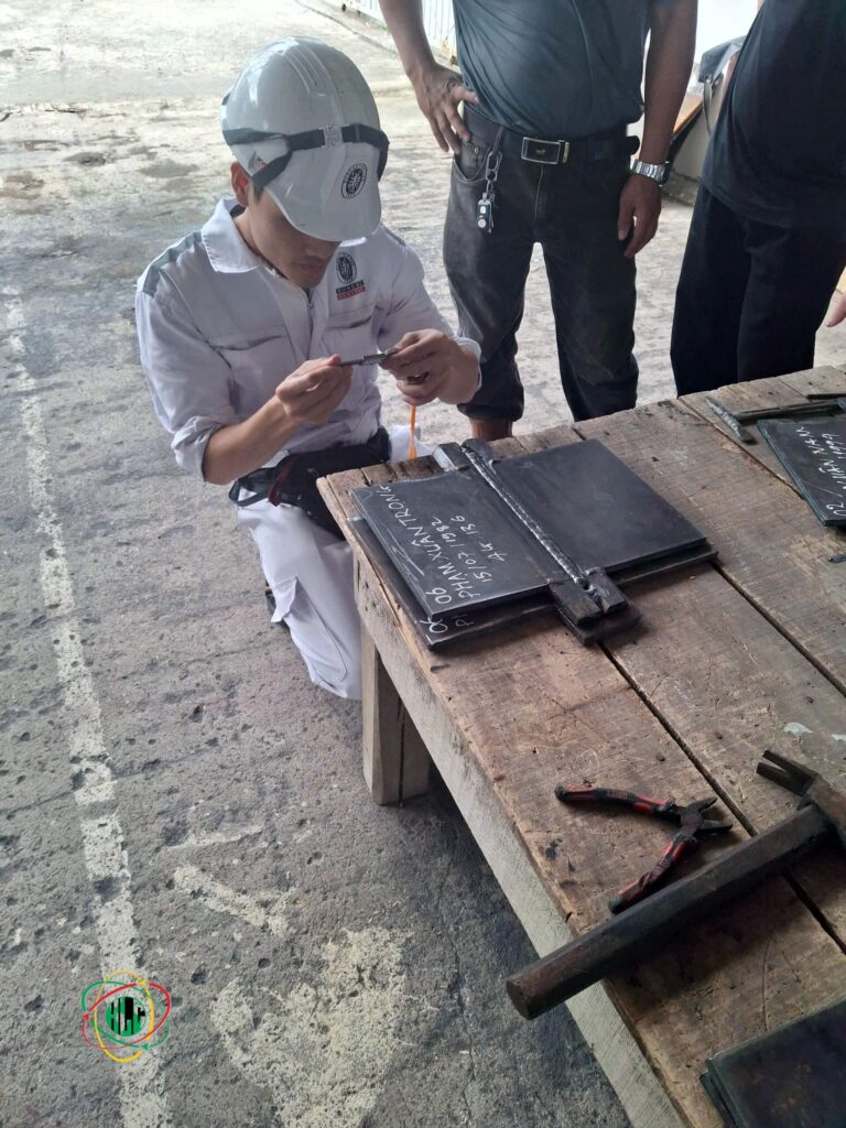 Vietnamese welder taking EN ISO 9606-1 test arranged by an overseas job agency
