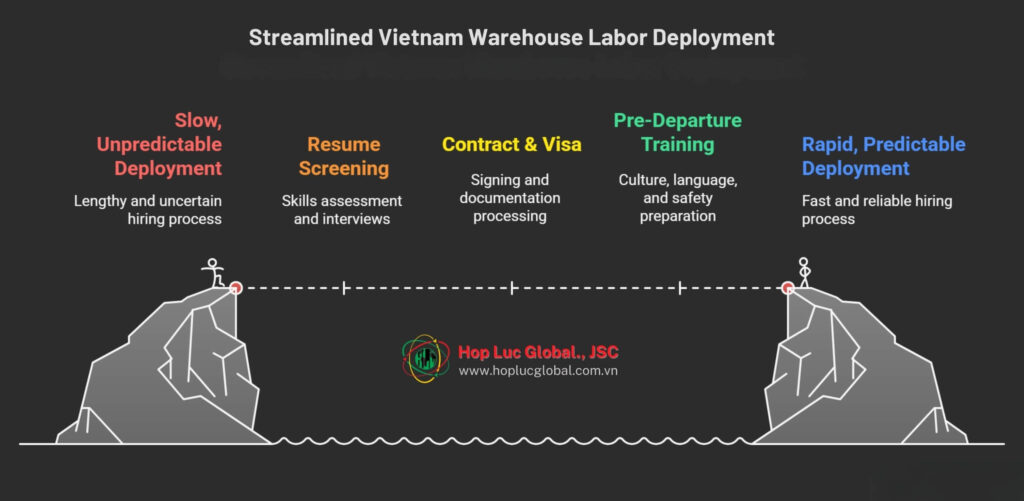 Vietnam warehouse labor export 30–60 day deployment steps