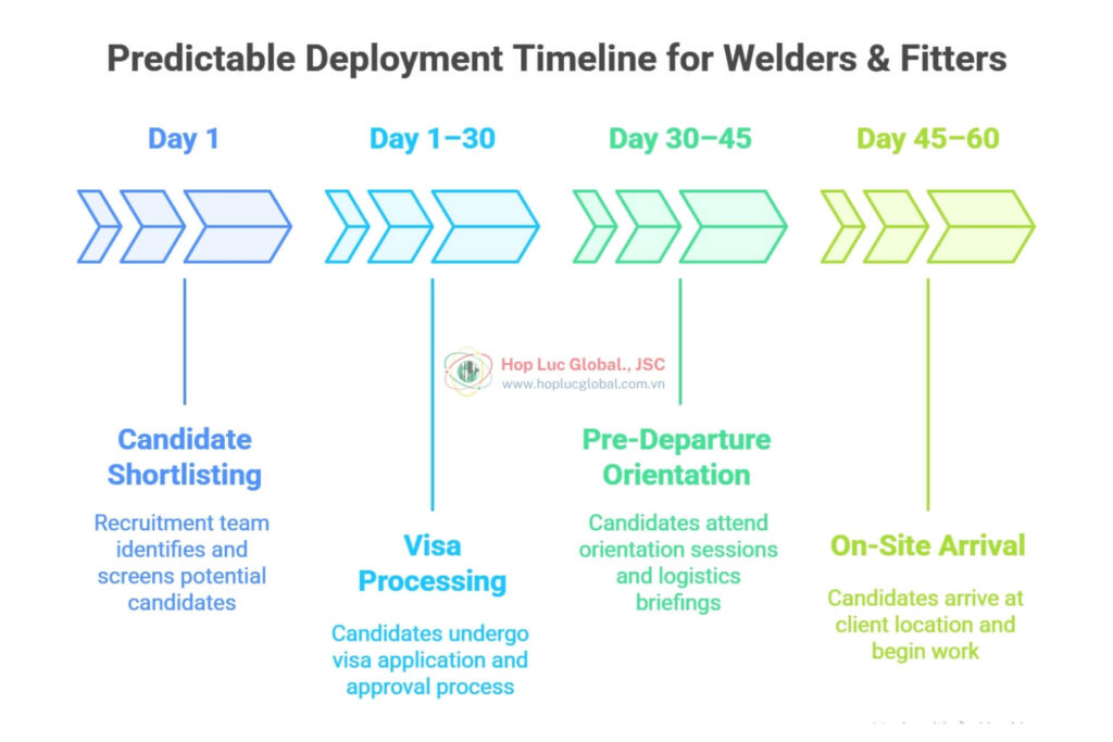 welders & fitters recruitment from Vietnam – 30–60 day deployment
