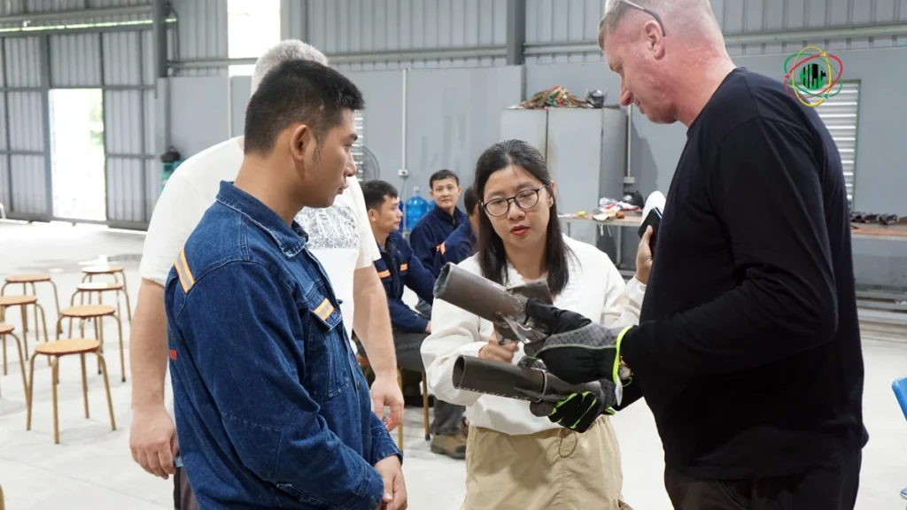 A professional welder demonstrating high workforce productivity in a structured industrial setting.