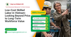 Vietnamese welder performing trade testing for European recruitment