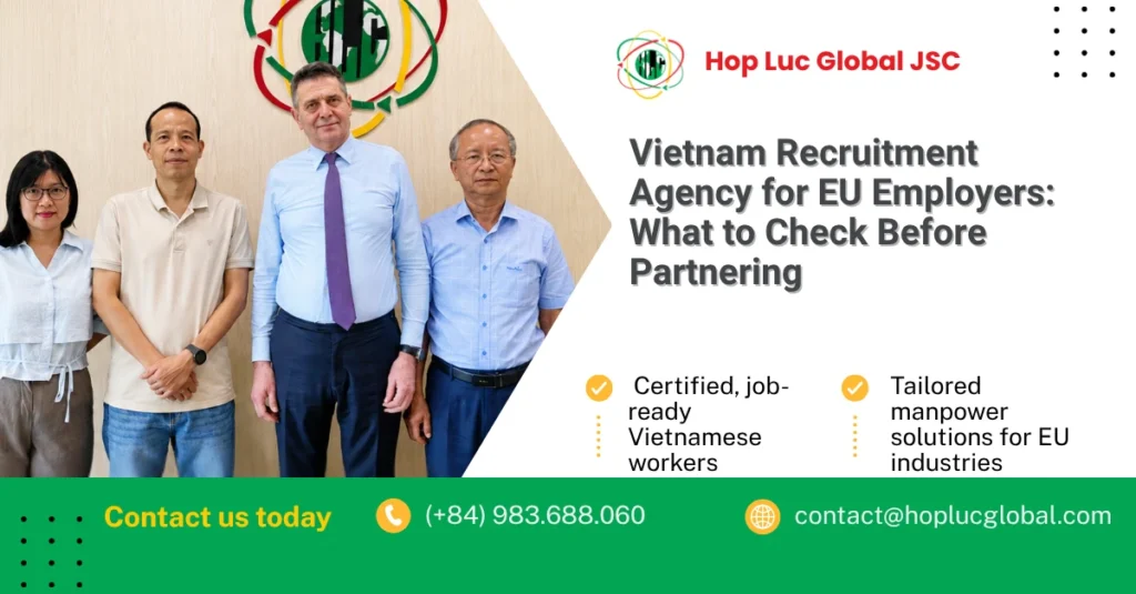 Vietnam recruitment agency process for EU employers reviewing candidate profiles