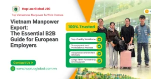 Vietnam manpower export planning session with EU HR team reviewing role specifications