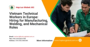 Vietnam technical workers Europe planning session with EU employers reviewing technical role requirements